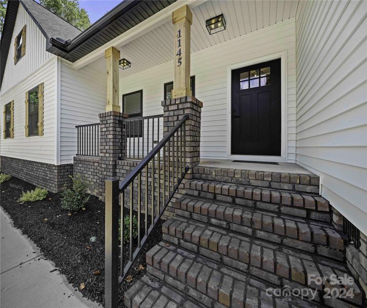 Covered rocking chair front porch.