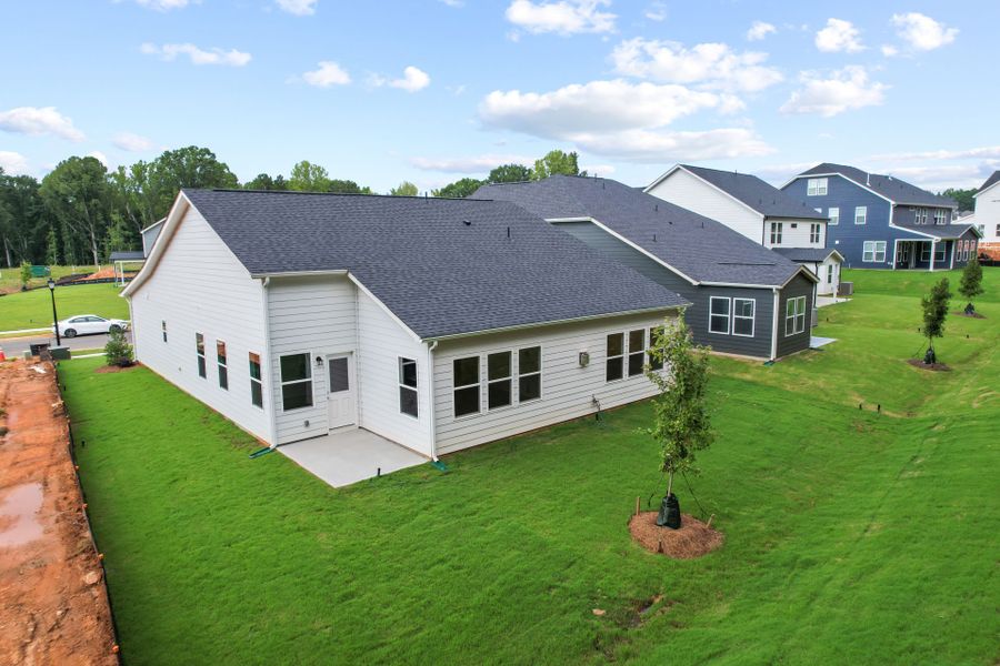 Exterior details and patio area of a home in Michaux Gardens, Belmont (Image 54).