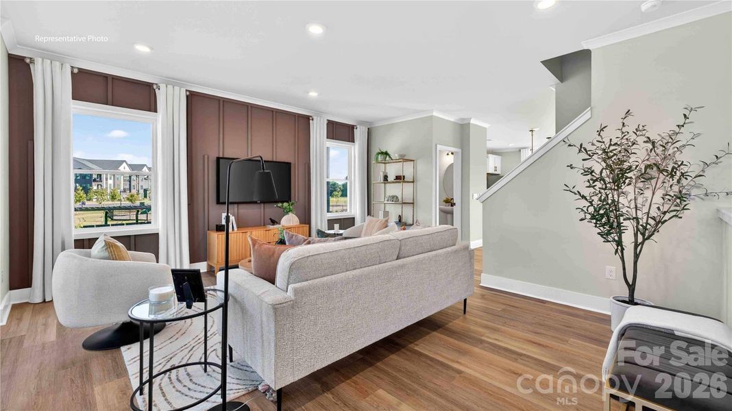Furnished interior view inside a new home in The Townes at Lake Norman, Mooresville (Image 23).