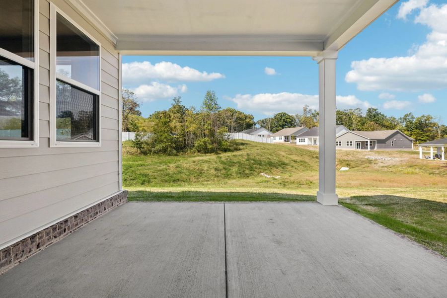 Exterior details and patio area of a home in Cedars at Cane Ridge | 55+ Community, Antioch (Image 24).