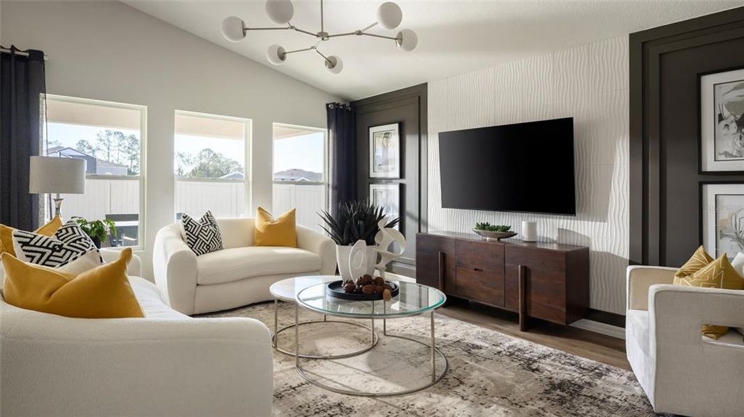 Furnished interior view inside a new home in Pasadena Ridge, Zephyrhills (Image 11). Furnished interior view inside a new home in Pasadena Ridge, Zephyrhills (Image 11).
