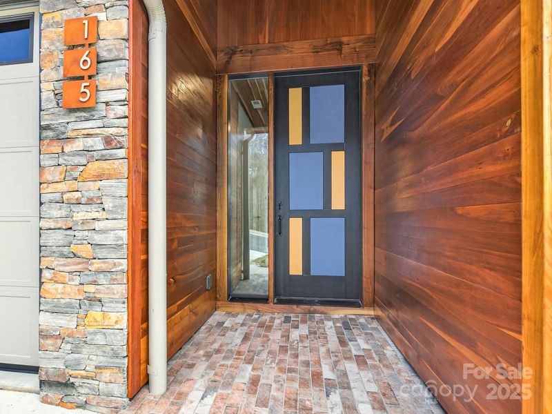 Exterior details and patio area of a home in , Asheville (Image 3).