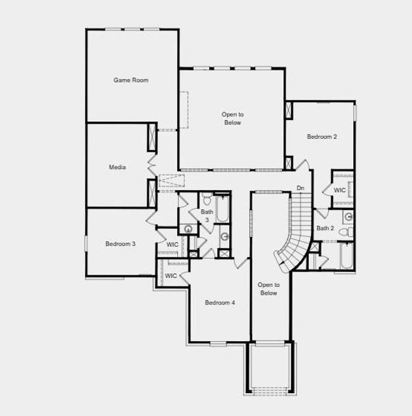 Second Floor Plan - Additional highlights include: main floor secondary bedroom with an attached bathroom with a shower, a door to the laundry from the primary closet, and a private study Second Floor Plan - Additional highlights include: main floor secondary bedroom with an attached bathroom with a shower, a door to the laundry from the primary closet, and a private study