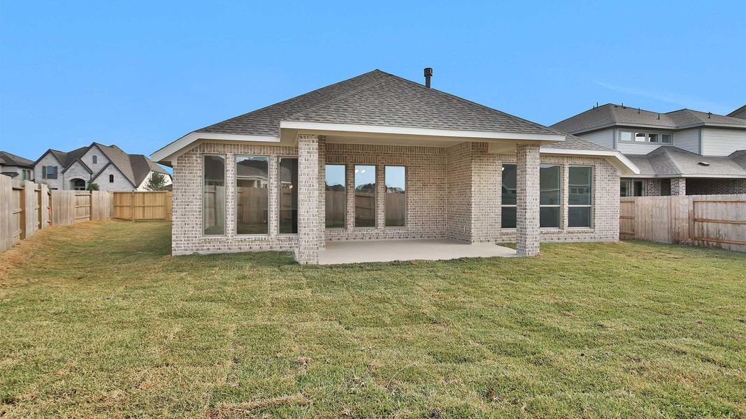 Exterior details and patio area of a home in Marvida 55' - Gated, Cypress (Image 4). Exterior details and patio area of a home in Marvida 55' - Gated, Cypress (Image 4).