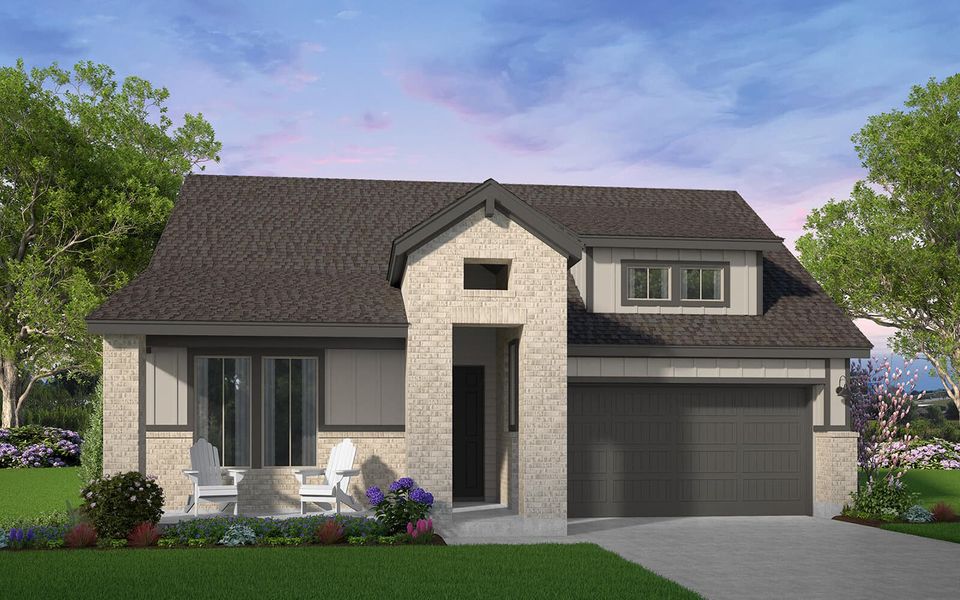 Representative exterior photo of a completed home built from the Bryn by Brookfield Residential in 50' Traditional Homes at Elyson, Katy, TX (Image 14). Representative exterior photo of a completed home built from the Bryn by Brookfield Residential in 50' Traditional Homes at Elyson, Katy, TX (Image 14).