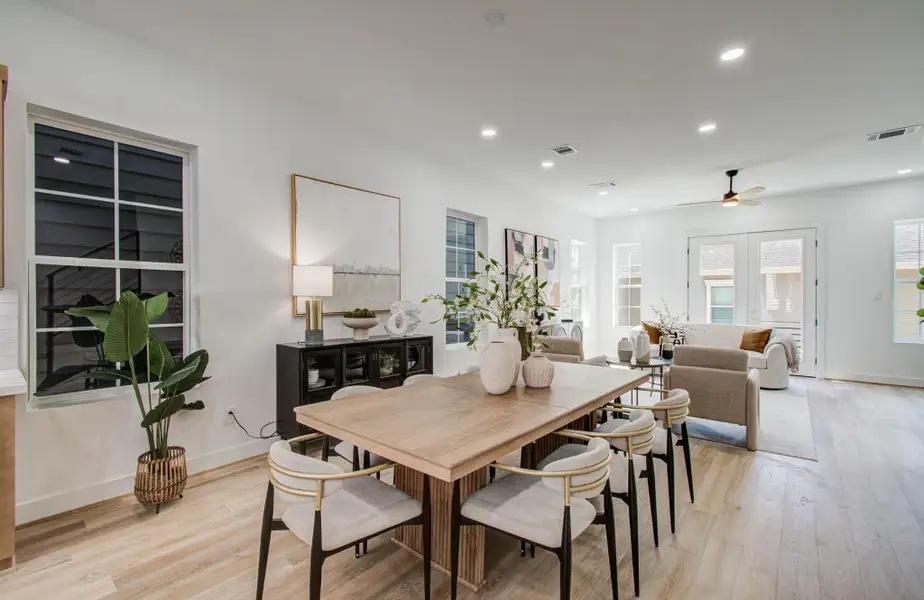 Dining area looking towards the living area.