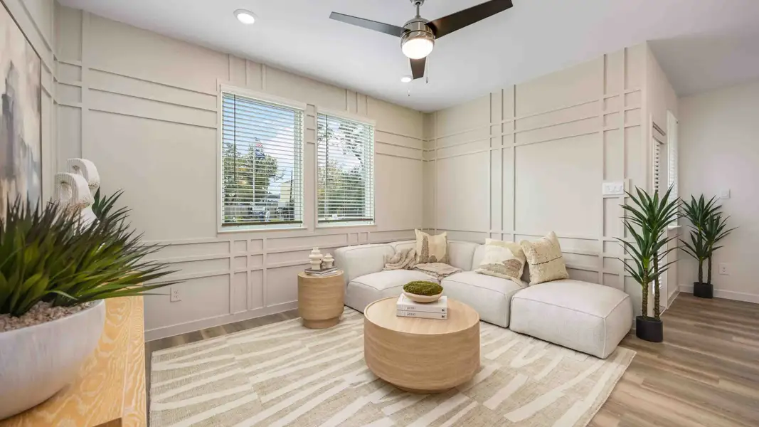 Furnished interior view inside a new home in Pinehaven, Houston (Image 1). Furnished interior view inside a new home in Pinehaven, Houston (Image 1).