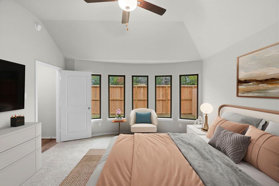 Furnished interior view inside a new home in Grand Central Park, Conroe (Image 11).