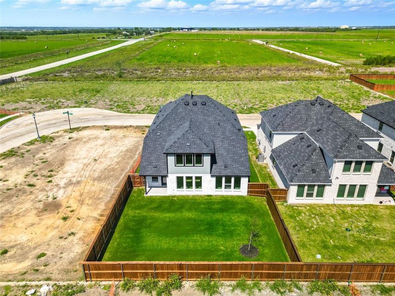 Aerial view of sparsely populated area Aerial view of sparsely populated area