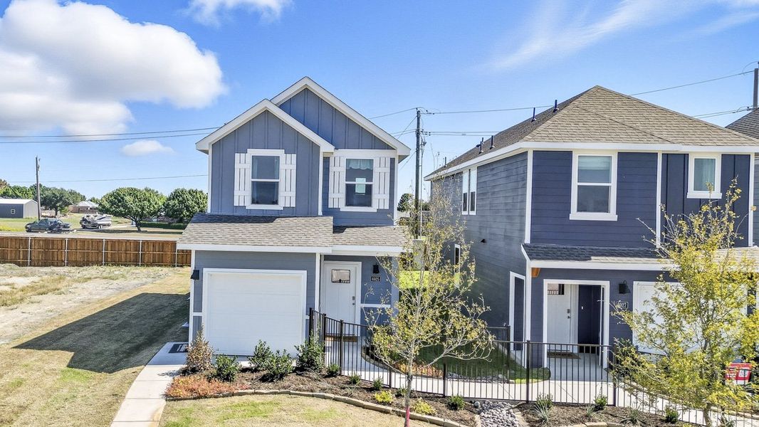 Representative exterior photo of a completed home built from the Argentina by D.R. Horton in Arbor Trails South, Princeton, TX (Image 2).