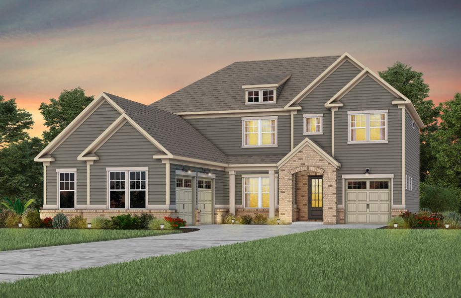 Representative exterior photo of a completed home built from the Gatefield by Pulte Homes in The Retreat at Carolina Ridge, Harrisburg, NC (Image 6).