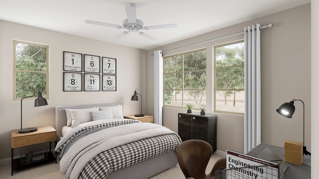 Representative furnished interior of a home built from the Willow Plan 40-9 by Tri Pointe Homes in Waterston Central, Gilbert (Image 31).