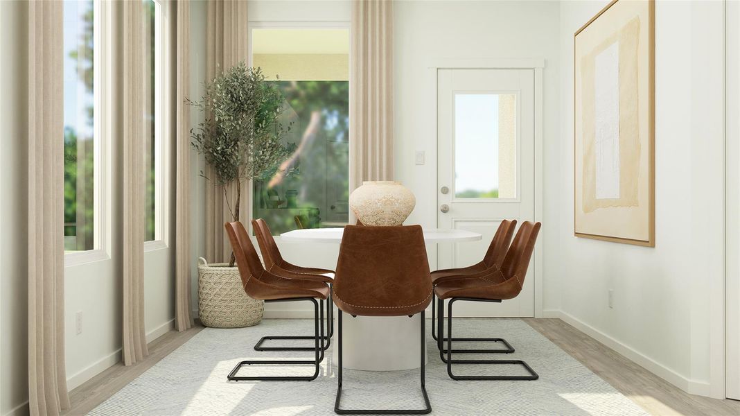 Furnished interior view inside a new home in Meadowlark Preserve: Lonestar Collection, Pflugerville (Image 9). Furnished interior view inside a new home in Meadowlark Preserve: Lonestar Collection, Pflugerville (Image 9).