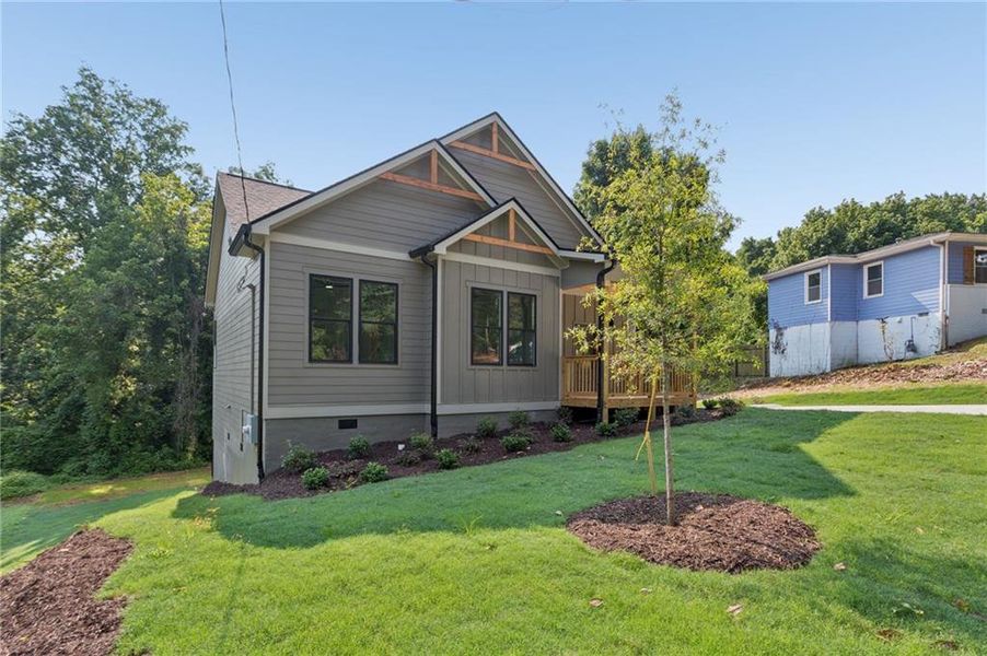 Front exterior of a new home in , Atlanta, GA, highlighting curb appeal (Image 19).