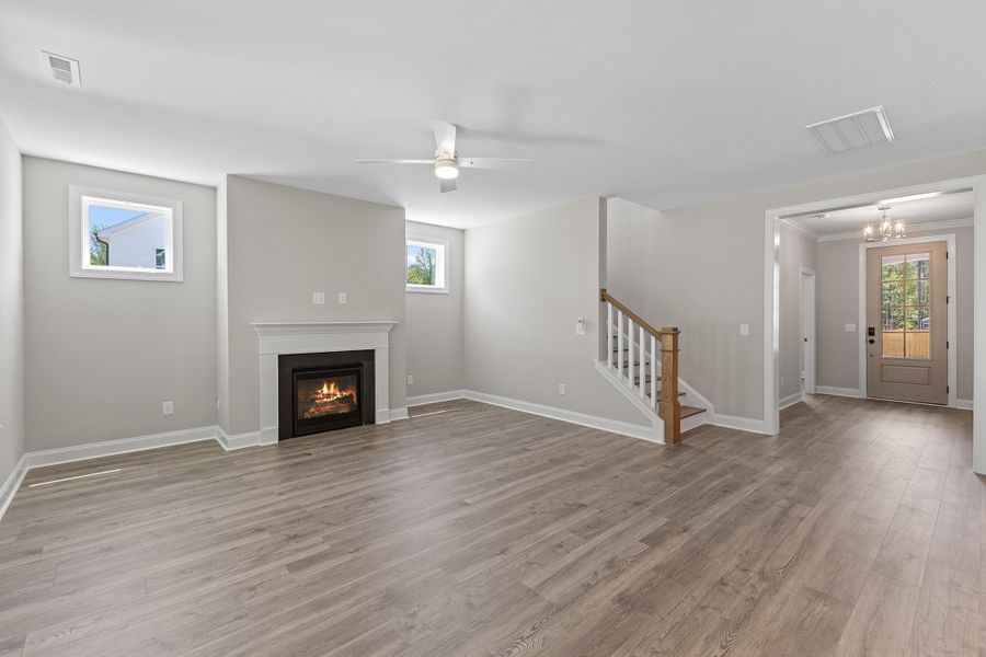 Representative unfurnished interior of a home built from the The Whitley by RobuckHomes in Baylee Ridge, Selma (Image 90).