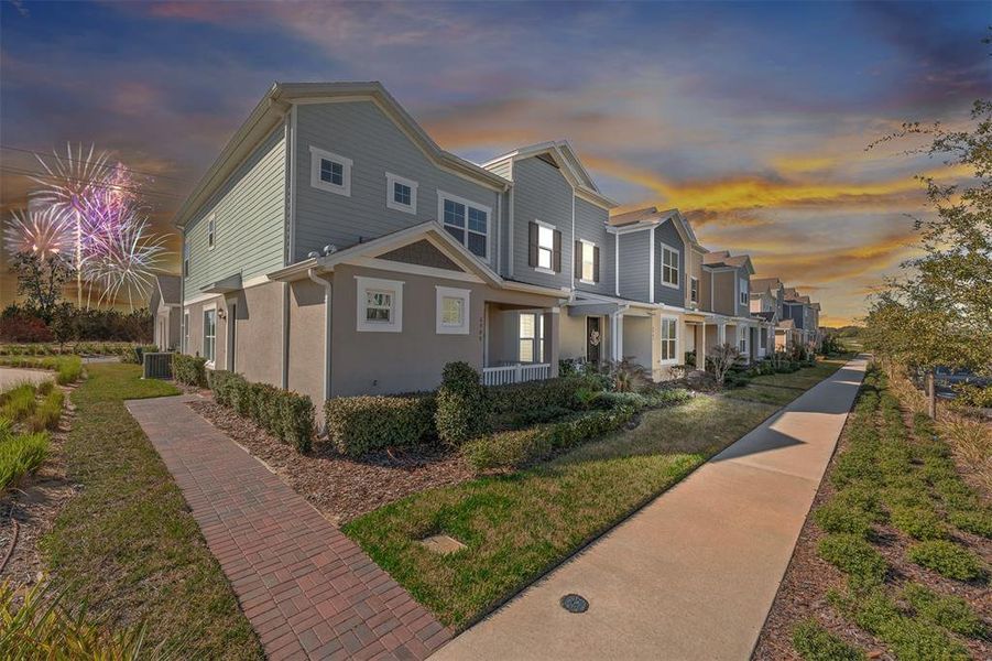 Front exterior of a new home in , Winter Garden, FL, highlighting curb appeal (Image 25). Front exterior of a new home in , Winter Garden, FL, highlighting curb appeal (Image 25).