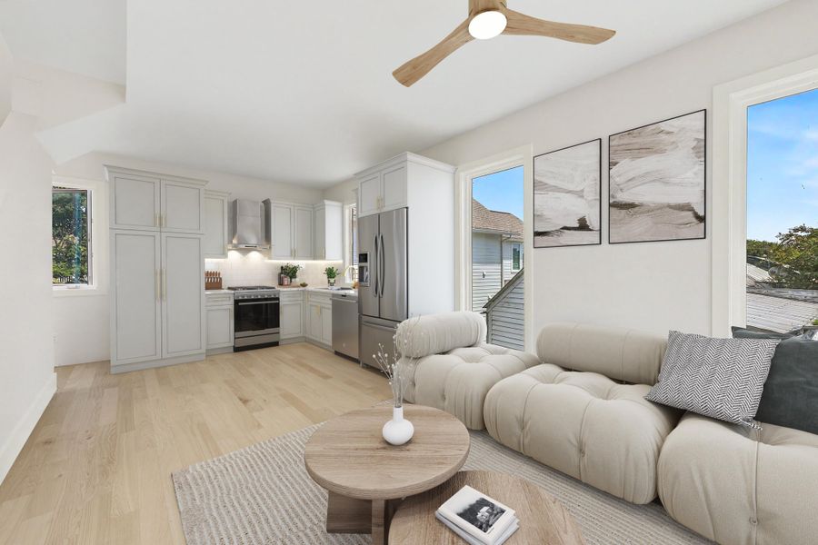 Furnished interior view inside a new home in , Charleston (Image 10).