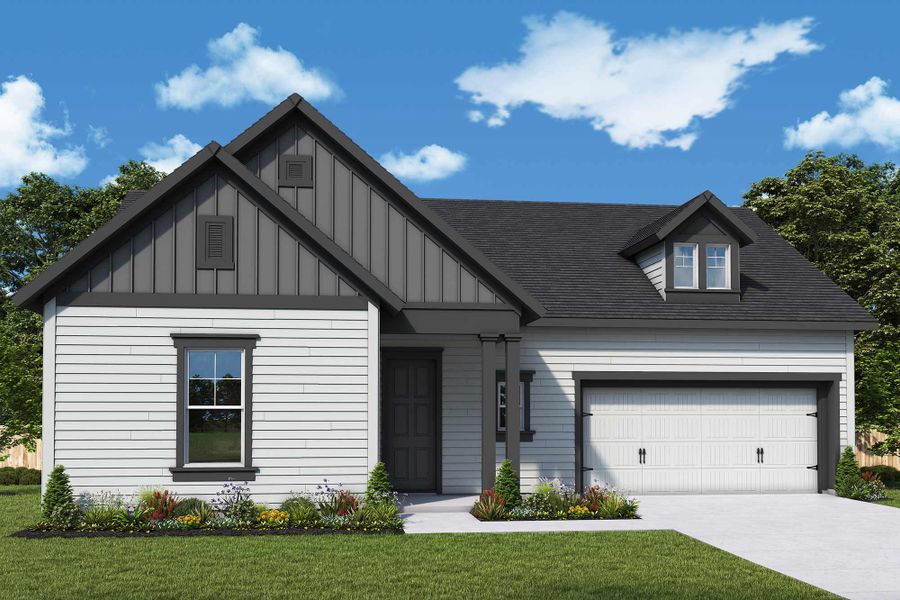 Representative exterior photo of a completed home built from the The Wrendale by David Weekley Homes in Nexton – Midtown – The Garden Collection, Summerville, SC (Image 2).