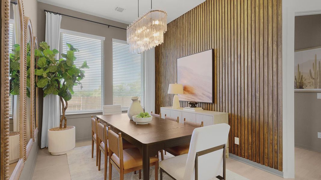 Representative furnished interior of a home built from the Hampton by Chesmar Homes in Crescent Bluff, Georgetown (Image 12).