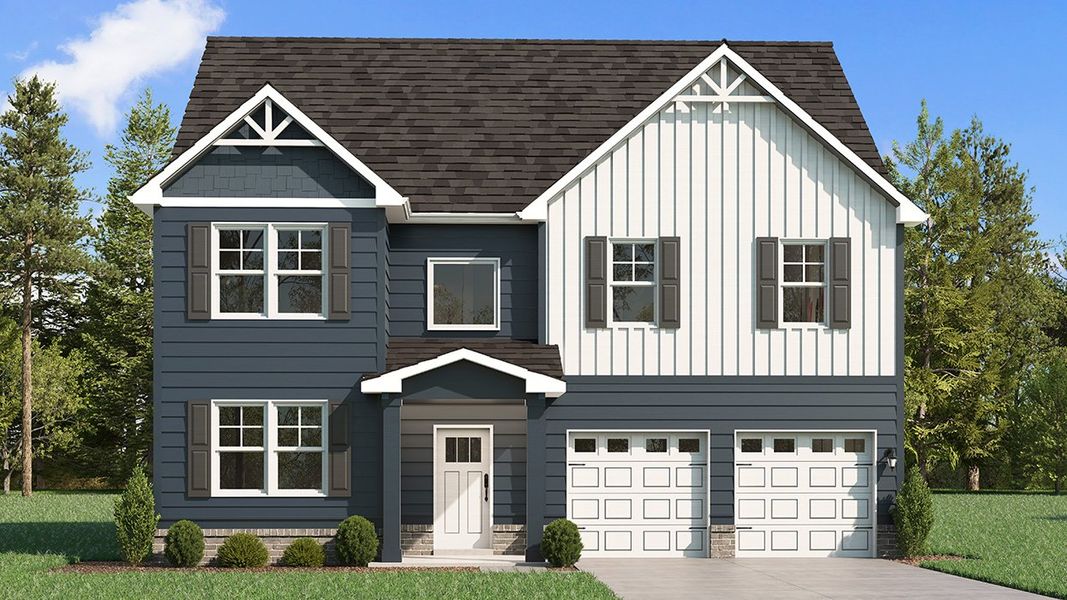 Representative exterior photo of a completed home built from the Packard by D.R. Horton in Glenmaye, Hampton, GA (Image 21).