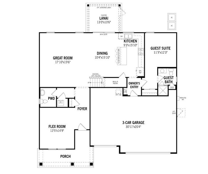 2D floor plan layout of this home in RiverTown - Forest, St. Johns, FL (Image 5). 2D floor plan layout of this home in RiverTown - Forest, St. Johns, FL (Image 5).