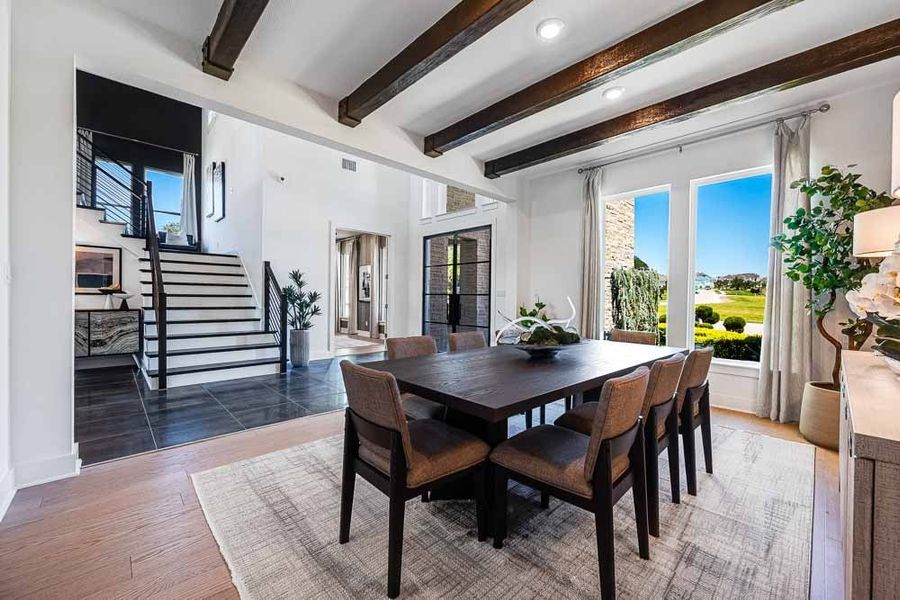 Representative furnished interior of a home built from the Catalina by Taylor Morrison in Travisso Florence Collection, Leander (Image 9).