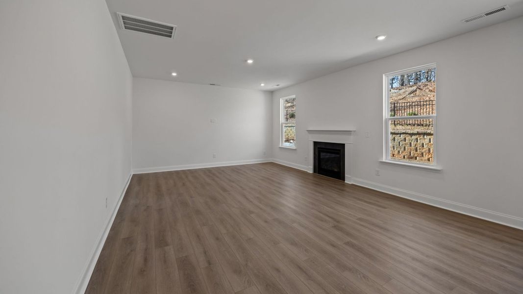 The Burton Plan in Farms at Bellingham by DRB Homes in Charlotte NC- Living area