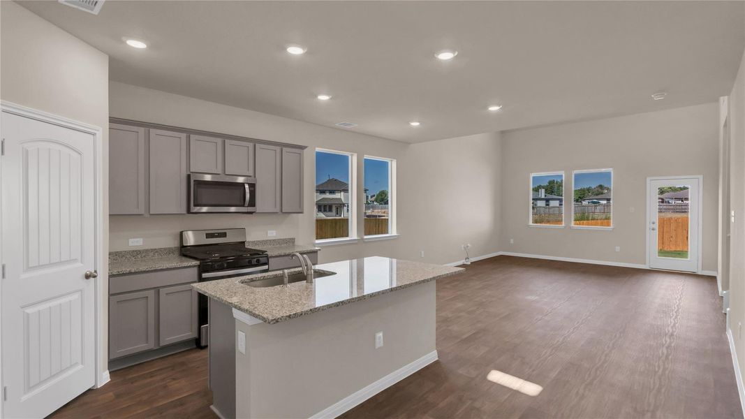 Furnished interior view inside a new home in Talavera, Kyle (Image 6). Furnished interior view inside a new home in Talavera, Kyle (Image 6).