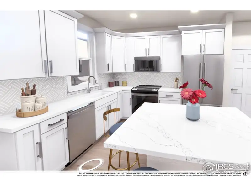 Furnished interior view inside a new home in Baseline, Broomfield (Image 4).