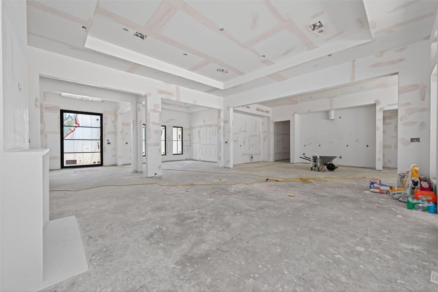 Full View of family room displaying the open concept