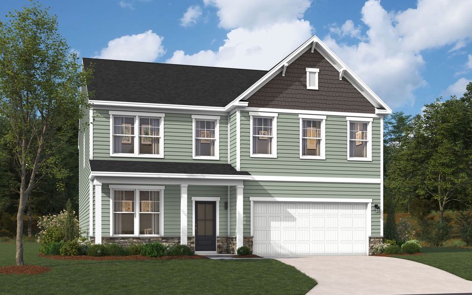 Representative exterior photo of a completed home built from the The Kershaw by Stanley Martin Homes in Riverside Ridge, Lawrenceville, GA (Image 89).