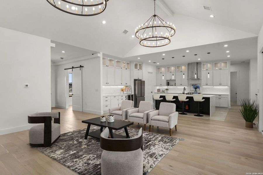 Furnished interior view inside a new home in , Bandera (Image 35).