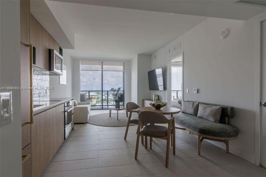 Furnished interior view inside a new home in , Miami (Image 9).