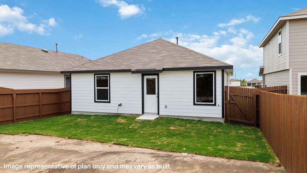 Front exterior of a new home in Ladera, Luling, TX, highlighting curb appeal (Image 2).