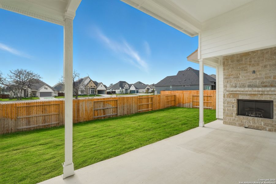 Exterior details and patio area of a home in Mesa Western, Cibolo (Image 3). Exterior details and patio area of a home in Mesa Western, Cibolo (Image 3).
