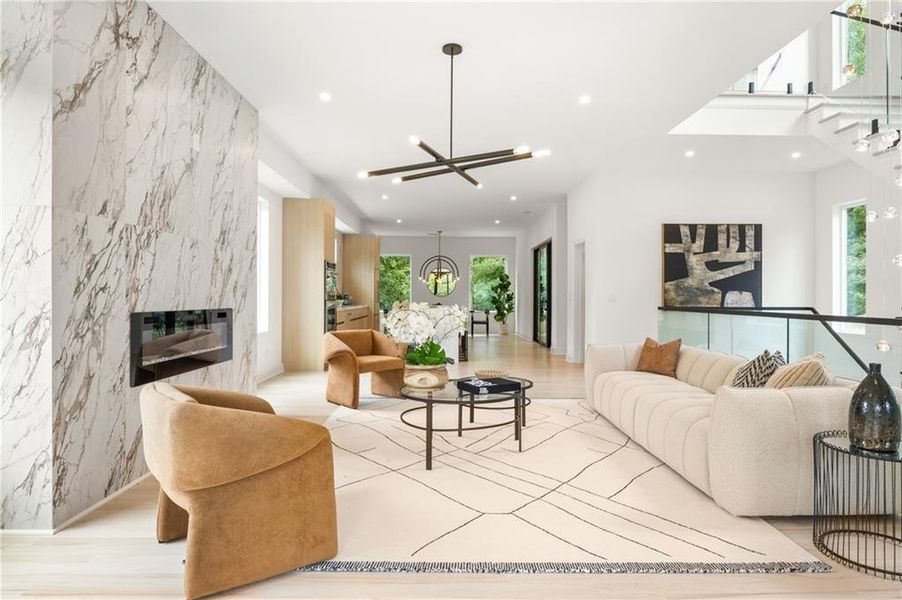 Furnished interior view inside a new home in , Atlanta (Image 17). Furnished interior view inside a new home in , Atlanta (Image 17).