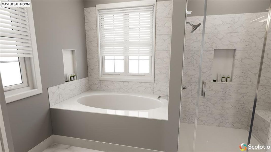 Furnished interior view inside a new home in , Leander (Image 23).