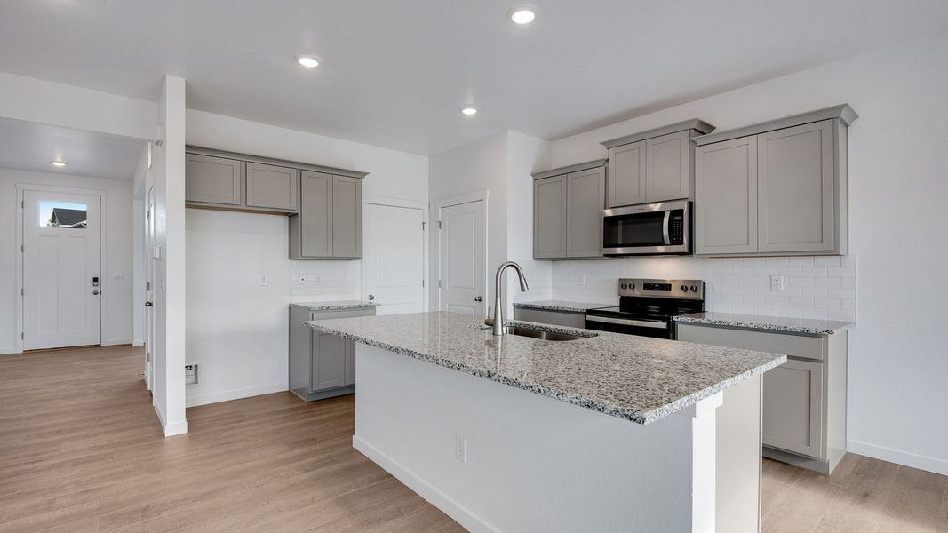 Furnished interior view inside a new home in Vista Meadows, Fort Lupton (Image 2). Furnished interior view inside a new home in Vista Meadows, Fort Lupton (Image 2).