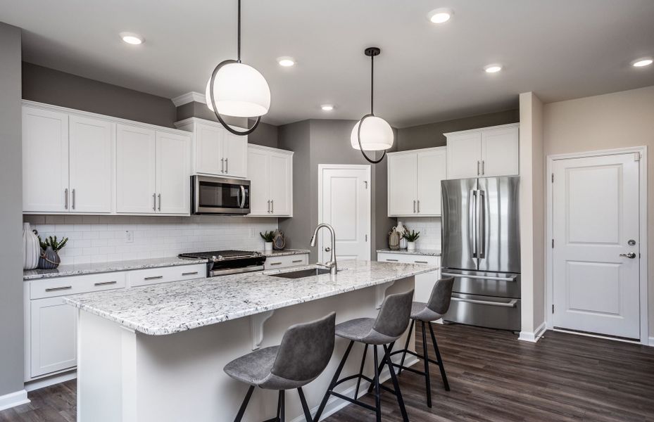 Furnished interior view inside a new home in Exchange at 401, Raleigh (Image 13).