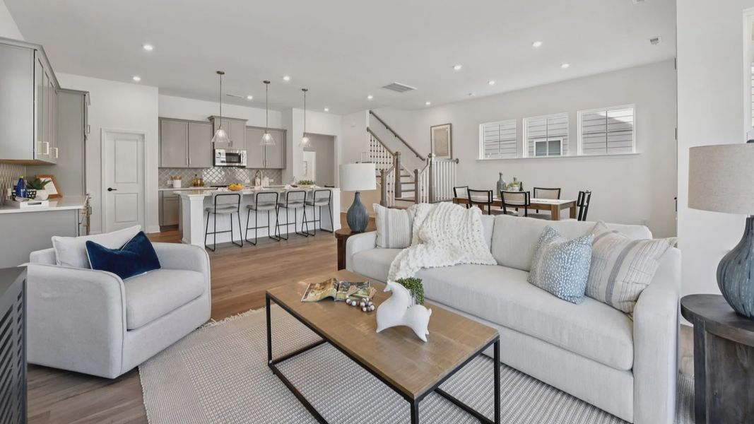 The Brentwood Plan by DRB Homes in The River District, Charlotte NC. - Living Area The Brentwood Plan by DRB Homes in The River District, Charlotte NC. - Living Area