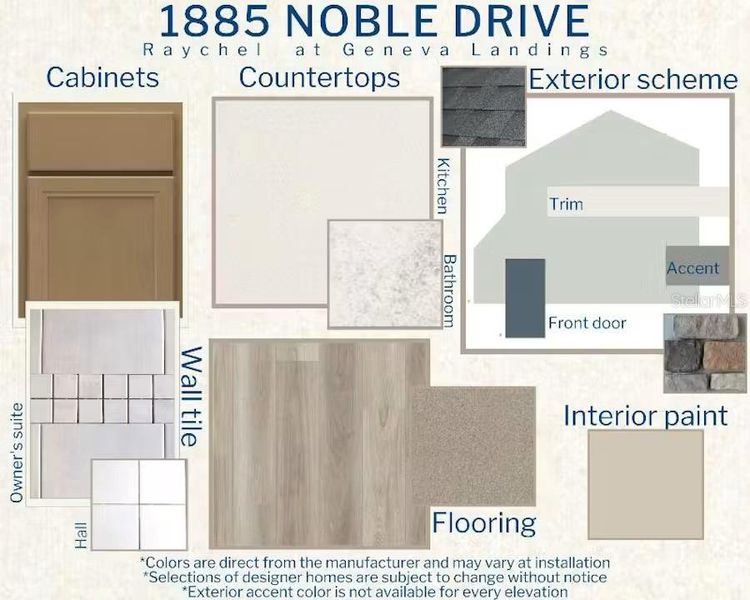 Sample of building materials used in homes in Geneva Landings, Davenport (Image 4). Sample of building materials used in homes in Geneva Landings, Davenport (Image 4).