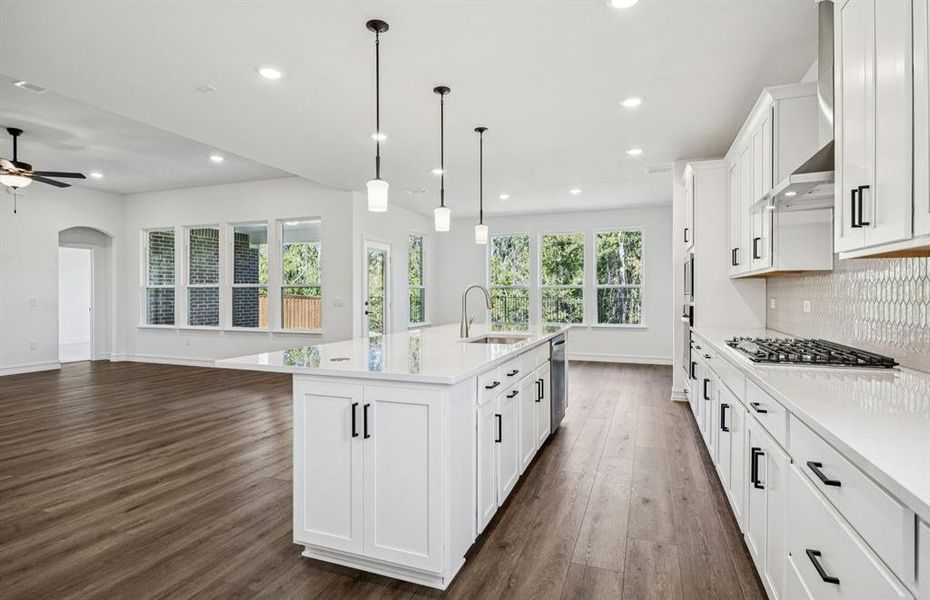 Airy kitchen with ample cabinet space Airy kitchen with ample cabinet space