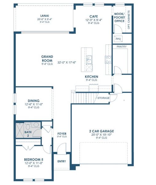 2D floor plan layout of this home in Mirada, San Antonio, FL (Image 3).