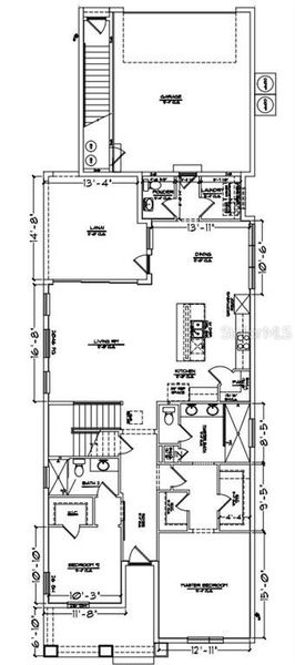 2D floor plan layout of this home in Laureate Park, Orlando, FL (Image 4).