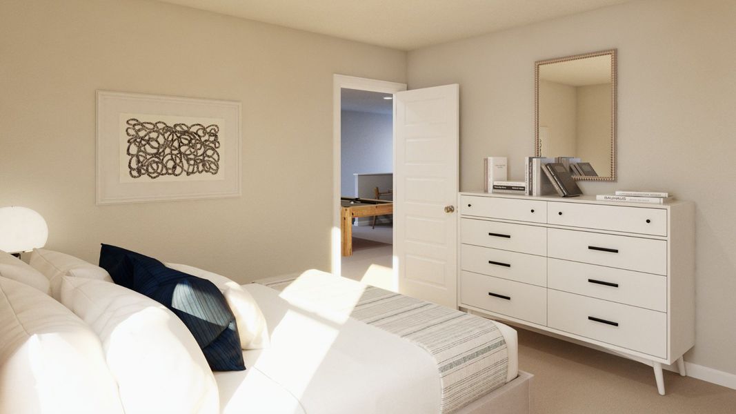 Representative furnished interior of a home built from the The Evergreen by Legend Homes in Mackenzie Creek, Conroe (Image 19).