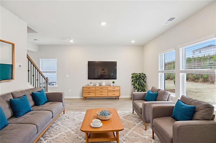 Furnished interior view inside a new home in Hawthorne Station, College Park (Image 6). Furnished interior view inside a new home in Hawthorne Station, College Park (Image 6).