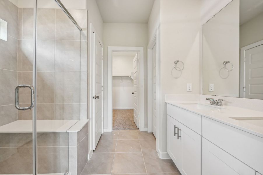 Furnished interior view inside a new home in Granger Pointe - Traditional Series, Conroe (Image 3).