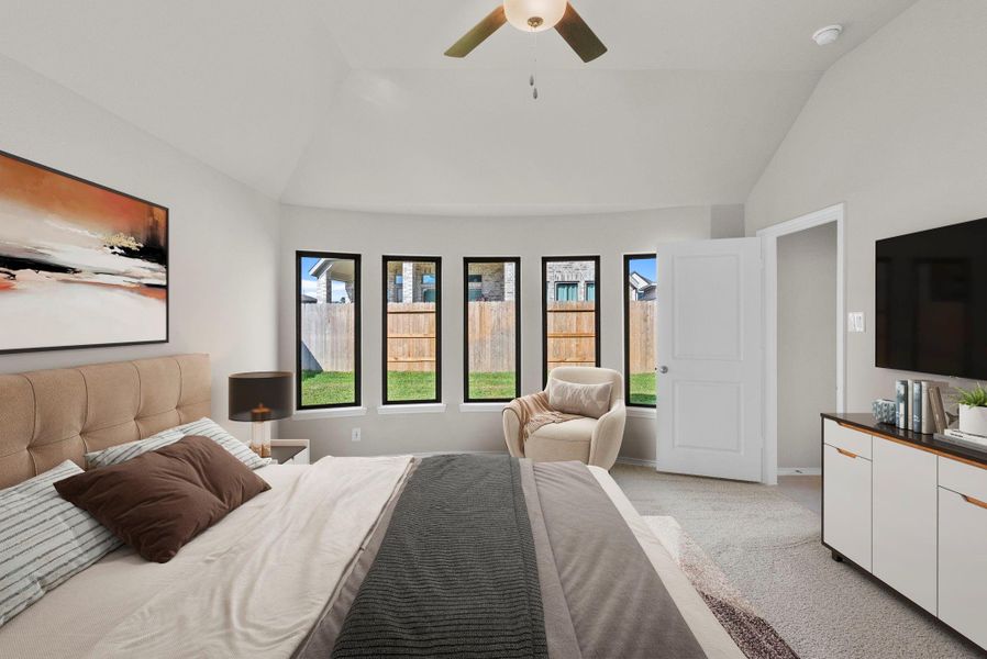 Furnished interior view inside a new home in Grand Central Park, Conroe (Image 9).