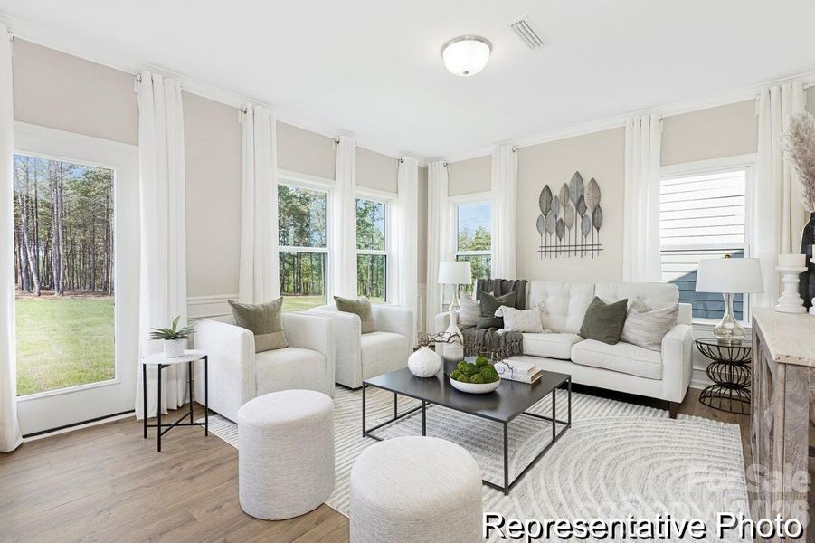 Furnished interior view inside a new home in , Statesville (Image 7).