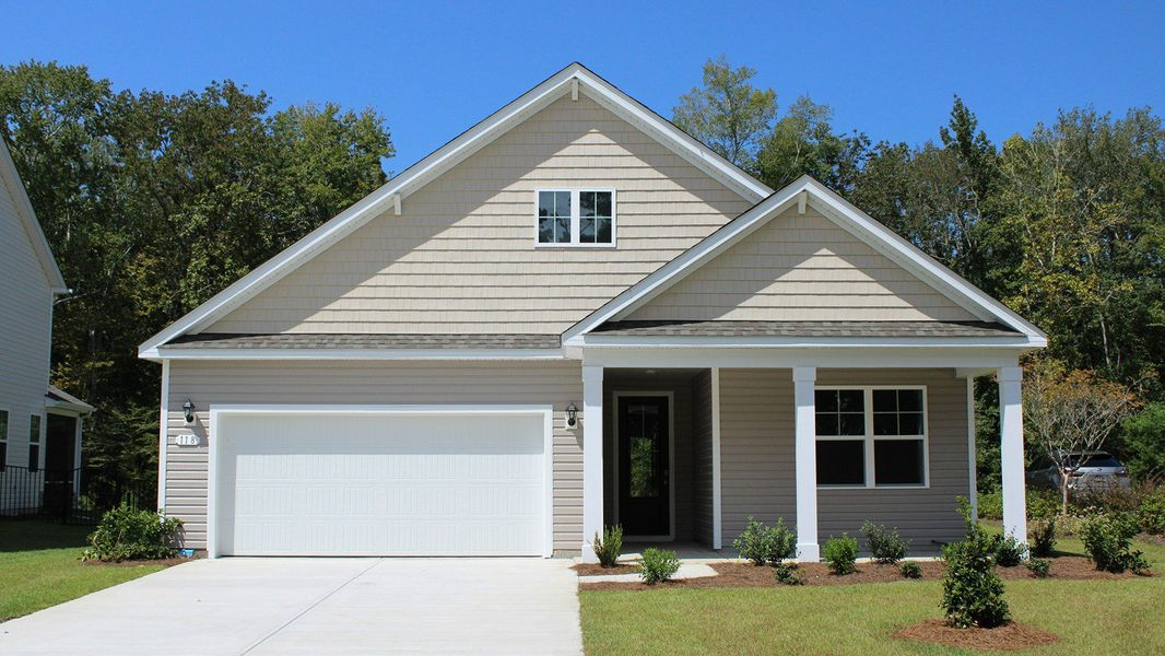 Representative exterior photo of a completed home built from the LITCHFIELD by D.R. Horton in Lochaven, Conway, SC (Image 2).